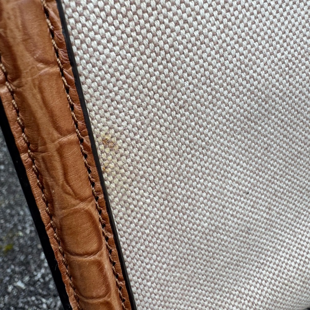 MICHAEL Michael Kors Croc-Embossed Leather & Canvas Satchel Tote with Strap - Picture 11 of 16